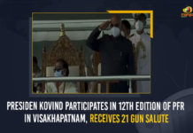 President Kovind Participates In 12th Edition Of PFR In Visakhapatnam, Receives 21 Gun Salute President Kovind Participates In 12th Edition Of PFR In Visakhapatnam Receives 21 Gun Salute, President Kovind Participates In 12th Edition Of PFR In Visakhapatnam, President Kovind Receives 21 Gun Salute, 21 Gun Salute, Presiden Kovind, Ram Nath Kovind the President of India, Ram Nath Kovind, the President of India, President Kovind Participates In 12th Edition Of PFR, President Ram Nath Kovind Participates In 12th Edition Of PFR, President Ram Nath Kovind Receives 21 Gun Salute In Visakhapatnam, Ram Nath Kovind the President of India visited Visakhapatnam, President's Fleet Review, PFR, Visakhapatnam, Visakhapatnam Latest News, Visakhapatnam Latest Updates, Mango News, 21 Gun Salute In Visakhapatnam,