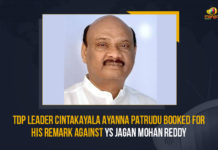 TDP Leader Cintakayala Ayanna Patrudu Booked For His Remark Against YS Jagan Mohan Reddy, TDP Leader Cintakayala Ayanna Patrudu Booked For His Remark Against AP CM YS Jagan Mohan Reddy, TDP Leader Cintakayala Ayanna Patrudu, Remark Against AP CM YS Jagan Mohan Reddy, AP CM YS Jagan Mohan Reddy, Remark Against YS Jagan Mohan Reddy, YS Jagan Mohan Reddy, Cintakayala Ayanna Patrudu, TDP Leader, Telugu Desam Party leader, abusive remarks against the Andhra Pradesh Chief Minister YS Jagan Mohan Reddy, Andhra Pradesh Chief Minister, Andhra Pradesh, Mango News,