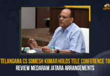 Telangana CS Somesh Kumar Holds Tele Conference To Review Medaram Jatara Arrangements, Telangana CS Somesh Kumar, Chief Secretary of Telangana, Chief Secretary of Telangana Somesh Kumar, Medaram Jatara, Medaram Jatara Arrangements, CS Somesh Kumar Holds Tele Conference To Review Medaram Jatara Arrangements, Chief Secretary of Telangana Somesh Kumar Holds Tele Conference To Review Medaram Jatara Arrangements, Somesh Kumar, Medaram Jatara Latest News, Medaram Jatara Latest Updates, Medaram Jatara Live Updates, Telangana CS Somesh Kumar Holds Tele Conference, Tele Conference, Mango News, Review Of Medaram Jatara Arrangements,