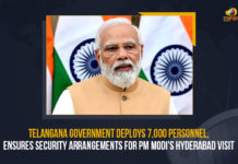 Telangana,Telangana Government Deploys 7000 Personnel Ensures Security Arrangements For PM Modi's Hyderabad Visit, Telangana Government Deploys 7000 Personnel Ensures Security Arrangements, PM Modi's Hyderabad Visit, 7000 police personnel including Central teams For PM Modi's Hyderabad Visit, Prime Minister Narendra Modi's Hyderabad Visit, Prime Minister of India, 7000 Personnel Ensures Security Arrangements For PM Modi's Hyderabad Visit, Prime Minister of India is set to inaugurate Statue of Equality in Hyderabad on the 5th of February, Statue Of Equality Inauguration Event, Statue Of Equality Inauguration Event Latest News, Statue Of Equality Inauguration Event Latest Updates, Statue Of Equality Inauguration Event Live Updates, 216 feet tall statue of 11th-century reformer and Vaishnavite saint Ramanujacharyulu, Statue Of Equality, Mango News, Statue Of Equality Inauguration Event In Telangana, Statue Of Equality Inauguration Event In Shamshabad, Statue of Equality is located in a 45-acre complex at Shamshabad, 45-acre complex, 216 feet tall statue, 216 feet tall statue of Vaishnavite saint Ramanujacharyulu, Vaishnavite saint Ramanujacharyulu, 216 feet tall statue would be a major highlight of Hyderabad,
