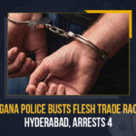 Telangana Police Busts Flesh Trade Racket In Hyderabad Arrests 4, Telangana Police Busts Flesh Trade Racket In Hyderabad, Flesh Trade Racket In Hyderabad, Flesh Trade Racket, Telangana Police Busts Flesh Trade Racket In Hyderabad And Arrests 4, Telangana Police Arrests 4, Jawaharnagar police busted a flesh trade racket rescuing three women, Jawaharnagar police rescued three women, three women, police arrested four persons for allegedly organizing Flesh Trade, Flesh Trade Racket In Telangana, Jawaharnagar police, Jawaharnagar police arrested four persons, four persons, Flesh Trade, Telangana, Telangana Latest News, Telangana Latest Updates, Mango News,