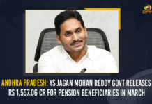 Andhra Pradesh YS Jagan Mohan Reddy Govt Releases Rs 1557.06 Cr For Pension Beneficiaries In March, YS Jagan Mohan Reddy Govt Releases Rs 1557.06 Cr For Pension Beneficiaries In March, AP Govt Releases Rs 1557.06 Cr For Pension Beneficiaries In March, AP Govt Releases Rs 1557.06 Cr For Pension Beneficiaries, Pension Beneficiaries In March, YS Jagan Mohan Reddy Govt, YS Jagan Mohan Reddy, AP CM YS Jagan Mohan Reddy, AP CM, AP CM YS Jagan, Pension Beneficiaries, 1557.06 Cr For Pension Beneficiaries, 1557.06 Cr, Andhra Pradesh, Andhra Pradesh Govt, Mango News,