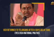 KCR Returned To Telangana After 4 Days Delhi Tour, Eyes 2024 National Politics KCR Returned To Telangana After 4 Days Delhi Tour Eyes 2024 National Politics, KCR Returned To Telangana After 4 Days Delhi Tour, Telangana Chief Minister KCR, K Chandrashekar Rao Chief Minister of Telangana, K Chandrashekar Rao, Chief Minister of Telangana, Telangana CM KCR, Delhi and Jharkhand tour, Telangana CM KCR Delhi tour, Telangana CM KCR Jharkhand tour, Telangana Chief Minister KCR Eyes 2024 National Politics, 2024 National Politics, National Politics 2024, National Politics, National Politics Latest News, National Politics Latest Updates, Mango News,