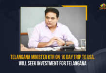Telangana Minister KTR On 10 Day Trip To USA Will Seek Investment For Telangana, Telangana Minister KTR On 10 Day Trip To USA, Telangana Minister KTR Will Seek Investment For Telangana, Telangana Minister, Telangana Minister KTR 10 Days Tour of America For The Investments, Minister KTR 10 Days Tour of America For The Investments, KTR 10 Days Tour of America For The Investments, Minister KTR 10 Days Tour, Investments, America Tour, KTR 10 Days Tour, Telangana Minister KTR, KTR, Minister KTR, KT Rama Rao, Minister of Municipal Administration and Urban Development of Telangana, KT Rama Rao Minister of Municipal Administration and Urban Development of Telangana, KT Rama Rao Information Technology Minister, Mango News,