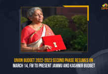 Union Budget 2022-2023 Second Phase Resumes On March 14 FM To Present Jammu And Kashmir Budget, Union Budget 2022-2023 Second Phase Resumes On March 14, FM To Present Jammu And Kashmir Budget, Union Finance Minister To Present Jammu And Kashmir Budget, Jammu And Kashmir Budget, Union Budget 2022-2023 Second Phase Resumes, Union Finance Minister presented the Union Budget 2022-2023, Nirmala Sitharaman, Finance Minister, Finance Minister Nirmala Sitharaman, Union Finance Minister, Union Budget 2022-2023, Parliament Budget Session 2022-2023 is all set to resume from the 14th of March, Parliament Budget Session 2022-2023, Budget Session 2022-2023, Parliament Budget Session, Union Budget 2022, 2022 Union Budget, Union Budget, Union Budget Latest News, Union Budget Latest Updates, Union Budget Live Updates, Mango News,
