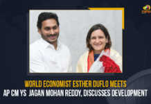 World Economist Esther Duflo Meets AP CM YS Jagan Mohan Reddy Discusses Development, World Economist Esther Duflo Meets AP CM YS Jagan Mohan Reddy, World Economist Esther Duflo Meets AP CM YS Jagan To Discusses Development In AP, AP CM YS Jagan Mohan Reddy, World Economist Esther Duflo, World Economist, Esther Duflo, Nobel laureate and world renowned economist Professor Esther Duflo, Nobel laureate economist Professor Esther Duflo, world renowned economist Professor Esther Duflo, Esther Duflo, Esther Duflo is the director and co-founder of J-PAL, Abdul Latif Jameel Poverty Action Lab, CM YS Jagan Mohan Reddy, YS Jagan Mohan Reddy, AP CM YS Jagan, YS Jagan, Chief Minister of Andhra Pradesh, Mango News,