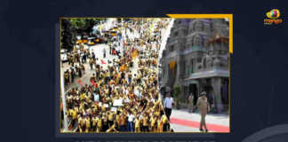 Auto Drivers Protest At Yadadri Temple In Telangana, auto drivers staged a dharna against the Yadagirigutta temple authorities for not allowing the autos to the hillock, auto drivers staged a dharna against the Yadagirigutta temple authorities, auto drivers staged a dharna, Yadagirigutta temple authorities, Auto Drivers Protest At Yadadri Temple, Auto Drivers Protest At Yadadri Temple Due To not allowing the autos to the hillock, autos to the hillock, hillock, Yadadri Temple News, Yadadri Temple Latest News, Yadadri Temple Latest Updates, Yadadri Temple Live Updates, Mango News,