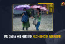 IMD Issues Rail Alert For Next 4 Days In Telangana IMD Issues Rail Alert For Next 4 Days In Telangana, IMD Issues Rail Alert For Light To Moderate Rainfall In Telangana For Next 4 Days, IMD Issues Rail Alert For Telangana, Indian Meteorological Department issued a Rail Alert in Telangana, Telugu State Telangana would witness rains, Indian Meteorological Department issued a Rail Alert For Light To Moderate Rainfall In Telangana, Light To Moderate Rainfall In Telangana, IMD Predicts Moderate Rainfall In Telangana, Rainfall In Telangana, Telangana would witness rainfall for the next 4 Days, Moderate Rainfall In Telangana for the next 4 Days, rains In Telangana, rains In Telangana News, rains In Telangana Latest News, rains In Telangana Latest Updates, rains In Telangana Live Updates, Telangana, IMD, Mango News,