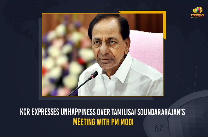 KCR-Expresses-Unhappiness-Over-Tamilisai-Soundararajan’s-Meeting-With-PM-Modi KCR Expresses Unhappiness Over Tamilisai Soundararajan’s Meeting With PM Modi, KCR Expresses Unhappiness Over Telangana Governor Tamilisai Soundararajan’s Meeting With PM Modi, CM KCR Expresses Unhappiness, KCR Expresses Unhappiness, Telangana Governor Meets PM Narendra Modi Discusses State Issues, Telangana Governor Tamilisai Soundararajan Meets PM Narendra Modi at Delhi, Telangana Governor Tamilisai Soundararajan Meets PM Narendra Modi, Telangana Governor Tamilisai Soundararajan, Governor Tamilisai Soundararajan, Telangana Governor, Tamilisai Soundararajan, Telangana Governor Tamilisai, Governor Tamilisai Soundararajan Meets PM Narendra Modi at Delhi, Telangana and Puducherry Governor Tamilisai Soundararajan met with Prime Minister Narendra Modi in Delhi, Telangana and Puducherry Governor, Tamilisai Soundararajan met with Prime Minister Narendra Modi in Delhi, Governor Delhi Tour, Telangana Governor Delhi Tour, Telangana Governor Tamilisai Delhi Tour, Tamilisai Soundararajan Delhi Tour, Telangana Governor Delhi Tour Latest News, Telangana Governor Delhi Tour Latest Updates, Narendra Modi, Prime Minister of India, Narendra Modi Prime Minister of India, PM Modi, PM Narendra Modi, Prime Minister Narendra Modi, Mango News,