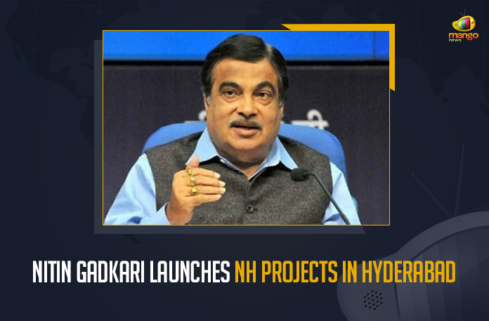 Nitin-Gadkari-Launches-NH-Projects-In-Hyderabad Nitin Gadkari Launches NH Projects In Hyderabad, Union Minister Nitin Gadkari Inaugurates National Highways Development Works in Hyderabad, Union Minister Nitin Gadkari To Launch Two National Highways Today, Nitin Gadkari To Launch Two National Highways Today, Union Road Transport and highways Minister Nitin Gadkari will be dedicating two NHAI projects in Telangana, two NHAI projects in Telangana, Union Road Transport and highways Minister Nitin Gadkari, Union Road Transport Minister Nitin Gadkari, highways Minister Nitin Gadkari, Union Minister Nitin Gadkari, Minister Nitin Gadkari, Nitin Gadkari, Telangana Two National Highways, Two National Highways, Two National Highways News, Two National Highways Latest News, Two National Highways Latest Updates, Two National Highways Live Updates, Mango News,