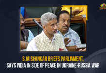 S Jaishankar Briefs Parliament Says India In Side Of Peace In Ukraine-Russia War, S Jaishankar Briefs Parliament, S Jaishankar Says India In Side Of Peace In Ukraine-Russia War, Ukraine-Russia Conflict, Ukraine-Russia Crisis, Russia Ukraine Conflict, Russia Ukraine, Russian Ukraine crisis Live, Russian Ukraine crisis, Russia-Ukraine War Updates, Russia-Ukraine War Live Updates, Russia Ukraine War, Ukraine conflict, Conflict in Ukraine, Russia Ukraine conflict LIVE updates, Russia Ukraine conflict News, Russia Ukraine conflicts, Russo Ukrainian War, Ukraine Russia Conflict, Ukraine Russia War, Ukraine, Russia, War Crisis, Ukraine News, Ukraine Crisis, Ukraine Updates, Ukraine Latest News, Ukraine Live Updates, russia ukraine war news, russia ukraine war status, Russia Ukraine News Live Updates, Ukraine News Updates, War in Ukraine Updates, Russia war Ukraine, ukraine news today, ukraine russia news telugu, Mango News,