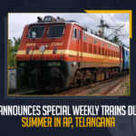 SCR Announces Special Weekly Trains During Summer In AP Telangana, SCR Announces Special Weekly Trains During Summer In Telangana, SCR Announces Special Weekly Trains During Summer In AP, Southern Indian Railways are going to operate special trains between Andhra Pradesh and Telangana, Southern Indian Railways, Southern Central Railways announced to run 968 special trains which would be functional on weekends from the 30th of April, SCR Announces to run 968 Special Weekly Trains During Summer In AP Telangana, 968 Special Weekly Trains During Summer In AP, 968 Special Weekly Trains During Summer In Telangana, 968 Special Weekly Trains, Special Weekly Trains, Special Weekly Trains In AP, Special Weekly Trains In Telangana, 968 special trains would be in operation till the 30th of May, Southern Indian Railways News, Southern Indian Railways Latest News, Southern Indian Railways Latest Updates, SCR, Mango News,