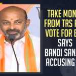 Take Money From TRS And Vote For BJP Says Bandi Sanjay Kumar Accusing KCR, Telangana BJP Chief Bandi Sanjay Kumar Says Take Money From TRS And Vote For BJP, Take Money From TRS And Vote For BJP, Bandi Sanjay Kumar Accusing KCR, Telangana BJP president Bandi Sanjay Kumar urged the people of Patherched village to take money from KCR but vote for BJP, Bandi Sanjay Kumar Addressing the public of Telangana, Bandi Sanjay Kumar President of the Bharatiya Janata Party in Telangana, Telangana Bharatiya Janata Party President Bandi Sanjay Kumar, BJP President Bandi Sanjay Kumar, Telangana CM KCR, K Chandrashekar Rao, Chief minister of Telangana, K Chandrashekar Rao Chief minister of Telangana, Telangana Chief minister, Telangana Chief minister K Chandrashekar Rao, Mango News,