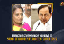 Telangana Governor Asks KCR Govt To Submit Detailed Report On Recent Suicide Cases, Governor Tamilisai Sought a Report from Telangana Govt on Recent Khammam Kamareddy Incidents, Governor Tamilisai Sought a Report from Telangana Govt on Recent Kamareddy Incidents, Governor Tamilisai Sought a Report from Telangana Govt on Recent Khammam Incidents, Telangana governor seeks reports on suicides And gangrape on Recent Kamareddy Incidents, Telangana governor seeks reports on suicides And gangrape on Recent Khammam Incidents, Telangana Governor Tamilisai Soundararajan sought a detailed report from the TRS government, TRS government, Telangana Government, TS Government, Tamilisai sensational Comments on TS Government, Telangana Governor Tamilisai Soundararajan, Governor Tamilisai Soundararajan, Telangana Governor, Tamilisai Soundararajan, Telangana Governor Tamilisai, Telangana and Puducherry Governor, Telangana and Puducherry Governor Tamilisai Soundararajan, Telangana CM KCR, K Chandrashekar Rao, Chief minister of Telangana, K Chandrashekar Rao Chief minister of Telangana, Telangana Chief minister, Telangana Chief minister K Chandrashekar Rao, Mango News,