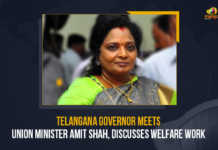 Telangana Governor Meets Union Minister Amit Shah Discusses Welfare Work, Telangana Governor Meets Union Minister Amit Shah, Union Minister Amit Shah, Union Minister, Amit Shah, Telangana Governor Meets PM Narendra Modi Discusses State Issues, Telangana Governor Tamilisai Soundararajan Meets PM Narendra Modi at Delhi, Telangana Governor Tamilisai Soundararajan Meets PM Narendra Modi, Telangana Governor Tamilisai Soundararajan, Governor Tamilisai Soundararajan, Telangana Governor, Tamilisai Soundararajan, Telangana Governor Tamilisai, Governor Tamilisai Soundararajan Meets PM Narendra Modi at Delhi, Telangana and Puducherry Governor Tamilisai Soundararajan met with Prime Minister Narendra Modi in Delhi, Telangana and Puducherry Governor, Tamilisai Soundararajan met with Prime Minister Narendra Modi in Delhi, Governor Delhi Tour, Telangana Governor Delhi Tour, Telangana Governor Tamilisai Delhi Tour, Tamilisai Soundararajan Delhi Tour, Telangana Governor Delhi Tour Latest News, Telangana Governor Delhi Tour Latest Updates, Narendra Modi, Prime Minister of India, Narendra Modi Prime Minister of India, PM Modi, PM Narendra Modi, Prime Minister Narendra Modi, Mango News,