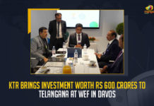 KTR Brings Investment Worth Rs 600 Crores To Telangana At WEF In Davos, Minister KTR Brings Investment Worth Rs 600 Crores To Telangana At WEF In Davos, Telangana Minister KTR Brings Investment Worth Rs 600 Crores To Telangana At WEF In Davos, World Economic Forum conference, World Economic Forum conference In Davos, KT Rama Rao is in Davos to attend the 2022 World Economic Forum conference, Investment Worth Rs 600 Crores, Minister KTR Davos Tour, Minister KTR Davos Tour News, Minister KTR Davos Tour Latest News, Minister KTR Davos Tour Latest Updates, Minister KTR Davos Tour Live Updates, Working President of the Telangana Rashtra Samithi, Telangana Rashtra Samithi Working President, TRS Working President KTR, Telangana Minister KTR, KT Rama Rao, Minister KTR, Minister of Municipal Administration and Urban Development of Telangana, KT Rama Rao Minister of Municipal Administration and Urban Development of Telangana, KT Rama Rao Information Technology Minister, KT Rama Rao MA&UD Minister of Telangana, Mango News,