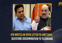 KTR Writes An Open Letter To Amit Shah Questions Discrimination To Telangana, KTR Writes An Open Letter To Amit Shah, KTR Questions Discrimination To Telangana, Discrimination To Telangana, Minister KTR Writes An Open Letter To Amit Shah, Minister KT Rama Rao wrote an open letter to the Union Home Minister Amit Shah, letter was a barrage of questions in form of an open letter regarding the coals, KT Rama Rao pointed out the discrimination government at the Centre had against Telangana State, discrimination government, Union Home Minister Amit Shah, Home Minister Amit Shah, Minister Amit Shah, Union Home Minister, Minister KTR Issues Legal Notice MP Bandi Sanjay Kumar, Working President of the Telangana Rashtra Samithi, Telangana Rashtra Samithi Working President, TRS Working President KTR, Telangana Minister KTR, KT Rama Rao, Minister KTR, Minister of Municipal Administration and Urban Development of Telangana, KT Rama Rao Minister of Municipal Administration and Urban Development of Telangana, KT Rama Rao Information Technology Minister, KT Rama Rao MA&UD Minister of Telangana, Mango News,
