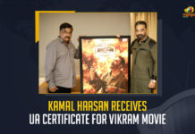 Kamal Hasaan Receives UA Certificate For Vikram Movie, UA Certificate For Vikram Movie, upcoming release of the actor turned politician Kamal Haasan got U/A certificate by the Censor Board of Film Certification, Censor Board of Film Certification, upcoming release of the actor turned politician Kamal Haasan, actor turned politician Kamal Haasan, Kamal Hasaan actor turned politician, Vikram censored with U/A certificate, Vikram Cinema News, Vikram News, Kamal Haasan Vikram Movie got U/A certificate by the Censor Board of Film Certification, Vikram Movie censored with U/A certificate, Vikram is all set to grace the cinemas on June 3, Kamal Haasan's upcoming film, Vikram Movie News, Vikram Movie Latest News, Vikram Movie Latest Updates, Vikram Movie Live Updates, Mango News,