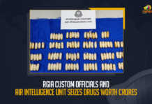 Telangana: RGIA Custom Officials And Air Intelligence Unit Seizes Drugs Worth Crores Telangana RGIA Custom Officials And Air Intelligence Unit Seizes Drugs Worth Crores, RGIA Custom Officials And Air Intelligence Unit Seizes Drugs Worth Crores, RGIA Custom Officials Seizes Drugs Worth Crores, RGIA Air Intelligence Unit Seizes Drugs Worth Crores, RGIA Custom Officials And Air Intelligence Unit, Air Intelligence Unit, RGIA Custom Officials, Drugs, Rajiv Gandhi International Airport, cocaine and heroin worth over Rs. 100 crores have been seized, Telangana RGIA, Telangana RGIA News, Telangana RGIA Latest News, Telangana RGIA Latest Updates, Telangana RGIA Live Updates, Mango News,