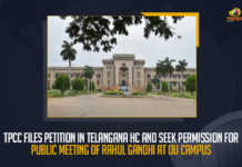 TPCC Files Petition In Telangana HC And Seek Permission For Public Meeting Of Rahul Gandhi At OU Campus, Public Meeting Of Rahul Gandhi At OU Campus, TPCC Files Petition In Telangana HC, Public Meeting Of Rahul Gandhi, TPCC Files Petition In Telangana HC And Seek Permission For Public Meeting Of Rahul Gandhi At Osmania University campus, OU Council Rejects Permission For Rahul Gandhi’s Public Meeting In Campus, Osmania University Council rejected permission from Congress seeking Rahul Gandhi's public meeting in the campus, Rahul Gandhi's public meeting in the Osmania University campus, Rahul Gandhi’s Public Meeting In Osmania University, Osmania University rejected Rahul Gandhi's request for a public meeting on the campus, Telangana Pradesh Congress Committee seeking permission for the public meeting, Rahul Gandhi’s visit to the OU, Osmania University, Rahul Gandhi Public Meeting, Rahul Gandhi Public Meeting News, Rahul Gandhi Public Meeting Latest News, Rahul Gandhi Public Meeting Latest Updates, Rahul Gandhi Public Meeting Live Updates, Mango News,