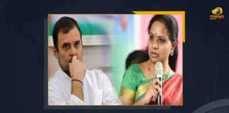 TRS MLC K Kavitha Takes Dig At Rahul Gandhi Over Warangal Public Meeting Calls It Political Move, TRS MLC Kalvakuntla Kavitha Takes Dig At Rahul Gandhi Over Warangal Public Meeting Calls It Political Move, TRS MLC Kalvakuntla Kavitha Takes Slams Rahul Gandhi Over Warangal Public Meeting, TRS MLC Kalvakuntla Kavitha Takes Comments On Rahul Gandhi Over Warangal Public Meeting, TRS MLC Kalvakuntla Kavitha Takes Intresting Comments On Rahul Gandhi Over Warangal Public Meeting, TRS MLC Kalvakuntla Kavitha Takes Sensational Comments On Rahul Gandhi Over Warangal Public Meeting, TRS MLC K Kavitha Calls Warangal Public Meeting As A Political Move, Political Move, Rahul Gandhi, INC Leader Rahul Gandhi, Warangal Public Meeting, Warangal Public Meeting News, Warangal Public Meeting Latest News, Warangal Public Meeting Latest Updates, Warangal Public Meeting Live Updates, Mango News,