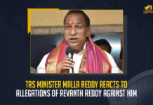 TRS Minister Malla Reddy Reacts To Allegations Against Him By Revanth Reddy, Minister Malla Reddy Reacts To Allegations Against Him By Revanth Reddy, TRS Minister Malla Reddy Reacts To Allegations, Allegations By Revanth Reddy, Revanth Reddy, President of the Telangana Pradesh Congress Committee, Revanth Reddy President of the Telangana Pradesh Congress Committee, TPCC President Revanth Reddy, TPCC Chief Revanth Reddy, TRS Minister Malla Reddy, Minister Malla Reddy, Labour Minister of Telangana, Malla Reddy Labour Minister of Telangana, Malla Reddy Telangana Labour Minister, Revanth Reddy is a blackmailer Says Malla Reddy, Mango News,