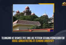 Telangana HC Dismiss TPCC And JAC Petition Seeking Permission For Rahul Gandhi Meeting At Osmania University, Telangana HC Dismiss TPCC And JAC Petition, Rahul Gandhi Meeting At Osmania University, TPCC And JAC Petition, Telangana HC, Public Meeting Of Rahul Gandhi At OU Campus, TPCC Files Petition In Telangana HC, Public Meeting Of Rahul Gandhi, TPCC Files Petition In Telangana HC And Seek Permission For Public Meeting Of Rahul Gandhi At Osmania University campus, OU Council Rejects Permission For Rahul Gandhi’s Public Meeting In Campus, Osmania University Council rejected permission from Congress seeking Rahul Gandhi's public meeting in the campus, Rahul Gandhi's public meeting in the Osmania University campus, Rahul Gandhi’s Public Meeting In Osmania University, Osmania University rejected Rahul Gandhi's request for a public meeting on the campus, Telangana Pradesh Congress Committee seeking permission for the public meeting, Rahul Gandhi’s visit to the OU, Osmania University, Rahul Gandhi Public Meeting, Rahul Gandhi Public Meeting News, Rahul Gandhi Public Meeting Latest News, Rahul Gandhi Public Meeting Latest Updates, Rahul Gandhi Public Meeting Live Updates, Mango News,