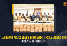 Telangana Police Seizes Ganja Worth Rs 1.2 Crores And Arrests 10 Peddlers, Telangana Police Arrests 10 Peddlers, Telangana Police Seizes Ganja Worth Rs 1.2 Crores, Police Seizes Ganja Worth Rs 1.2 Crores, Rachakonda arrested 10 inter state drug peddlers, Hyderabad Police have seized 470 kgs of Ganja, overall contraband that was seized is worth Rs. 1.20 crores, Excise Circle Inspector SK Rahmunnisha, around 290 kgs of ganja, Telangana Police Seizes around 290 kgs of ganja, TS Police Seizes around 290 kgs of ganja, Telangana Police, ganja, Mango News,