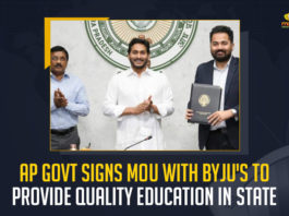 AP Govt Signs MoU With BYJU's To Provide Quality Education In State, AP Govt Signs MoU With BYJU's, State School Education Department signed a memorandum of understanding with Ed-tech company Byju’s, AP CM YS Jagan Holds Review Meet on Education Department and Make Agreement with Tech Company Byju's, AP CM YS Jagan Make Agreement with Tech Company Byju's, Agreement with Tech Company Byju's, AP CM YS Jagan Holds Review Meet on Education Department , CM YS Jagan Holds Review Meet on Education Department, AP CM Holds Review Meet on Education Department, AP CM YS Jagan Mohan Reddy Holds Review Meet on Education Department, Review Meeting on Education Department, Review Meet on Education Department, AP Education Department News, AP Education Department Latest News, AP Education Department Latest Updates, AP Education Department Live Updates, AP CM YS Jagan Mohan Reddy, CM YS Jagan Mohan Reddy, AP CM YS Jagan, YS Jagan Mohan Reddy, Jagan Mohan Reddy, YS Jagan, CM Jagan, CM YS Jagan, Mango News,