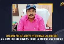 Railway Police Arrest Hyderabad Sai Defence Academy Director Over Secunderabad Railway Violence, Hyderabad Sai Defence Academy Director Arrested by Railway Police Over Secunderabad Railway Station Incident, Hyderabad Sai Defence Academy Director Arrested by Railway Police, Sai Defence Academy Director Arrested by Railway Police, Secunderabad Railway Station Incident, Railway Police, Hyderabad Sai Defence Academy Director Arrested, Sai Defence Academy Director Arrested, Hyderabad Sai Defence Academy, Sai Defence Academy, Secunderabad violence, Railway cops to arrest Hyderabad Sai Defence Academy Director Subbarao, police arrested Sai Defence Academy director Avula Subbarao in connection with Secunderabad violence, Secunderabad riots case, Secunderabad Railway Station Incident News, Secunderabad Railway Station Incident Latest News, Secunderabad Railway Station Incident Latest Updates, Secunderabad Railway Station Incident Live Updates, Mango News,