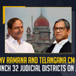 CJI NV Ramana And Telangana CM KCR To Launch 32 Judicial Districts On June 2, Telangana CM KCR To Launch 32 Judicial Districts On June 2, CJI NV Ramana To Launch 32 Judicial Districts On June 2, 32 Judicial Districts, CJI NV Ramana And Telangana CM KCR, CJI NV Ramana, NV Ramana, Chief Justice of India, Telangana CM KCR, Telangana State Formation Day, State Formation Day, Telangana Day, Telangana State Formation Day News, Telangana State Formation Day Latest News, Telangana State Formation Day Latest Updates, Telangana State Formation Day Live Updates, Telangana CM KCR, K Chandrashekar Rao, Chief minister of Telangana, K Chandrashekar Rao Chief minister of Telangana, Telangana Chief minister, Telangana Chief minister K Chandrashekar Rao, Mango News,