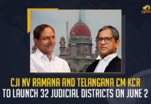 CJI NV Ramana And Telangana CM KCR To Launch 32 Judicial Districts On June 2, Telangana CM KCR To Launch 32 Judicial Districts On June 2, CJI NV Ramana To Launch 32 Judicial Districts On June 2, 32 Judicial Districts, CJI NV Ramana And Telangana CM KCR, CJI NV Ramana, NV Ramana, Chief Justice of India, Telangana CM KCR, Telangana State Formation Day, State Formation Day, Telangana Day, Telangana State Formation Day News, Telangana State Formation Day Latest News, Telangana State Formation Day Latest Updates, Telangana State Formation Day Live Updates, Telangana CM KCR, K Chandrashekar Rao, Chief minister of Telangana, K Chandrashekar Rao Chief minister of Telangana, Telangana Chief minister, Telangana Chief minister K Chandrashekar Rao, Mango News,