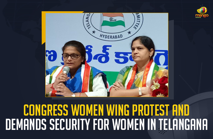 Congress Women Wing Protests And Demands Security For Women In Telangana, Indian National Congress Women Wing staged a protest on the 8th of June, INC Women Wing staged a protest on the 8th of June, protest across Telangana, INC Women Wing protest, Congress Women Wing Protest, Mahila Congress leaders, Congress Women Wing, Indian National Congress Women, INC Women Wing protest News, INC Women Wing protest Latest News, INC Women Wing protest Latest Updates, INC Women Wing protest Live Updates, Mango News,