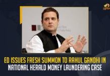 ED Issues Fresh Summon To Rahul Gandhi In National Herald Money Laundering Case, ED Issues Fresh Summon To Rahul Gandhi, Fresh Summon To Rahul Gandhi In National Herald Money Laundering Case, National Herald Money Laundering Case, National Herald Case, Money Laundering Case, Enforcement Directorate issued fresh summon to the former President of the Indian National Congress, former President of the Indian National Congress, Rahul Gandhi former President of the Indian National Congress, Indian National Congress former President Rahul Gandhi, INC former President Rahul Gandhi, INC EX-President Rahul Gandhi, Indian National Congress, Rahul Gandhi, National Herald Money Laundering Case News, National Herald Money Laundering Case Latest News, National Herald Money Laundering Case Latest Updates, National Herald Money Laundering Case Live Updates, Mango News,