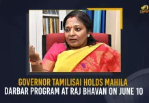 Governor Tamilisai Holds Mahila Darbar Program at Raj Bhavan On June 10, Telangana Governor Tamilisai Held Mahila Darbar Program at Raj Bhavan Today, Governor Tamilisai Held Mahila Darbar Program at Raj Bhavan Today, Telangana Governor Held Mahila Darbar Program at Raj Bhavan Today, Mahila Darbar Program at Raj Bhavan Today, Mahila Darbar, Mahila Darbar would be held on the 10th of June, Raj Bhavan, Mahila Darbar at Raj Bhavan on June 10, Governor of Telangana Tamilisai Soundararajan, Telangana Governor, Tamilisai Soundararajan, Telangana Governor Tamilisai Soundararajan, Mahila Darbar Program News, Mahila Darbar Program Latest News, Mahila Darbar Program Latest Updates, Mahila Darbar Program Live Updates, Mahila Darbar on June 10 at Raj Bhavan, Mango News,