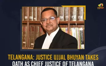 Telangana Justice Ujjal Bhuyan Takes Oath As Chief Justice Of Telangana, Justice Ujjal Bhuyan Takes Oath As Chief Justice Of Telangana, Ujjal Bhuyan Takes Oath As Chief Justice Of Telangana, Chief Justice Of Telangana, Telangana Chief Justice, Telangana Justice Ujjal Bhuyan, Justice Ujjal Bhuyan, Ujjal Bhuyan, Justice Ujjal Bhuyan took oath as the Chief Justice of Telangana on the 28th of June Mango News,