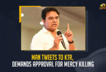 Man Tweets To KTR Demands Approval For Mercy Killing, Man Tweets To KTR, Man Tweets To KTR And Demands Approval For Mercy Killing, Approval For Mercy Killing, Mercy Killing, Telangana man who is unable to pay hospital bills for his treatment, Demands Approval For mercy killing and tweeted the same to the Telangana Chief Minister's Office, Telangana Chief Minister's Office, e suffered severe injuries in an accident and had come to the city for better treatment, Mercy Killing News, Mercy Killing Latest News, Mercy Killing Latest Updates, Mercy Killing Live Updates, Working President of the Telangana Rashtra Samithi, Telangana Rashtra Samithi Working President, TRS Working President KTR, Telangana Minister KTR, KT Rama Rao, Minister KTR, Minister of Municipal Administration and Urban Development of Telangana, KT Rama Rao Minister of Municipal Administration and Urban Development of Telangana, KT Rama Rao Information Technology Minister, KT Rama Rao MA&UD Minister of Telangana, Mango News,