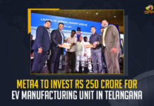 META4 To Invest Rs 250 Crore For EV Manufacturing Unit In Telangana Enters India, United Arab Emirates based company named META4 announced to establish an electric two-wheeler manufacturing unit in Hyderabad, META4 announced to establish an electric two-wheeler manufacturing unit in Hyderabad, United Arab Emirates based company named META4, electric two-wheeler manufacturing unit, META4 said to invest Rs 250 crores for the unit in Zaheerabad, TRS would provide 15 acres of subsidized land in the national investment and manufacturing zone at Zaheerabad, national investment and manufacturing zone at Zaheerabad, EV Manufacturing Unit In Telangana, META4 EV Manufacturing Unit, EV Manufacturing Unit, EV 2-Wheeler unit, management team of Volty Energy signed a Memorandum of Understanding in the presence of KT Rama Rao, management team of Volty Energy signed a MoU in the presence of KT Rama Rao, META4 EV Manufacturing Unit News, META4 EV Manufacturing Unit Latest News, META4 EV Manufacturing Unit Latest Updates, META4 EV Manufacturing Unit Live Updates, Mango News,