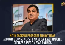 Nitin Gadkari Proposes Bharat NCAP Allowing Consumers To Make Safe Automobile Choices Based On Star Ratings, Union minister Nitin Gadkari Approves Bharat NCAP Cars Gets Star Ratings Based On Performance in Crash Tests, Cars Gets Star Ratings Based On Performance in Crash Tests, Union minister Nitin Gadkari Approves Bharat NCAP, Union minister Nitin Gadkari Says Cars Gets Star Ratings Based On Performance in Crash Tests, Star Ratings Based On Performance in Crash Tests, Performance in Crash Tests, Crash Tests, Bharat NCAP, Star Ratings, Union minister Nitin Gadkari, minister Nitin Gadkari, Nitin Gadkari, Union minister, Bharat NCAP News, Bharat NCAP Latest News, Bharat NCAP Latest Updates, Bharat NCAP Live Updates, Mango News,
