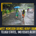 Southwest Monsoon Brings Heavy Rainfall In Telugu States IMD Issues Alert, IMD Issues Alert, Southwest Monsoon Brings Heavy Rainfall In Telugu States, Heavy Rainfall In Telugu States, Southwest Monsoon Brings Heavy Rainfall, Heavy Rainfall, Telugu States, southwest monsoon which has entered the Telugu states of Andhra Pradesh and Telangana, Telugu states of Andhra Pradesh and Telangana, Andhra Pradesh and Telangana, Telangana, Andhra Pradesh, southwest monsoon, Indian Meteorological Department, southwest monsoon News, southwest monsoon Latest News, southwest monsoon Latest Updates, southwest monsoon Live Updates, Mango News,