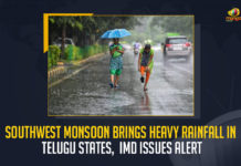 Southwest Monsoon Brings Heavy Rainfall In Telugu States IMD Issues Alert, IMD Issues Alert, Southwest Monsoon Brings Heavy Rainfall In Telugu States, Heavy Rainfall In Telugu States, Southwest Monsoon Brings Heavy Rainfall, Heavy Rainfall, Telugu States, southwest monsoon which has entered the Telugu states of Andhra Pradesh and Telangana, Telugu states of Andhra Pradesh and Telangana, Andhra Pradesh and Telangana, Telangana, Andhra Pradesh, southwest monsoon, Indian Meteorological Department, southwest monsoon News, southwest monsoon Latest News, southwest monsoon Latest Updates, southwest monsoon Live Updates, Mango News,