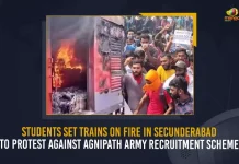 Students Set Trains On Fire In Secunderabad To Protest Against Agnipath Army Recruitment Scheme, Students Set Trains On Fire In Secunderabad, Trains On Fire In Secunderabad, Protest Against Agnipath Army Recruitment Scheme, Agnipath Army Recruitment Scheme, National Students Union of India activists staged a violent protest at Secunderabad Railway Station, NSUI activists staged a violent protest at Secunderabad Railway Station, violent protest at Secunderabad Railway Station, Secunderabad Railway Station, Agnipath Protests Live Updates, Agnipath Issue,Agnipath Protests, Agnipath protests in Telangana, Agnipath Scheme, Agnipath Scheme Updates, Agnipath, Agnipath Protests Highlights, #AgnipathScheme, #AgnipathRecruitmentScheme, #AgnipathSchemeProtest, #Agnipath, Agnipath Army Recruitment Scheme News, Agnipath Army Recruitment Scheme Latest News, Agnipath Army Recruitment Scheme Latest Updates, Agnipath Army Recruitment Scheme Live Updates, Mango News,