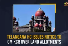 Telangana HC Issues Notice To CM KCR Over Land Allotments, HC Issues Notice To CM KCR Over Land Allotments, Land Allotments, Telangana HC Issues Notice To CM KCR, Notice To CM KCR, Notice To CM KCR Over Land Allotments, Telangana High Court have issued notices to the Chief Minister's Office, Chief Minister's Office, Telangana High Court, notices has been issued to the officials and the collector along with the CM KCR on the land issue, land allotments were made for TRS offices in several districts of Telangana, Land Allotments News, Land Allotments Latest News, Land Allotments Latest Updates, Land Allotments Live Updates, Mango News,
