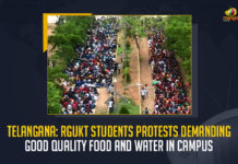 Telangana RGUKT Students Protests Demanding Good Quality Food And Water In Campus, students of Rajiv Gandhi University of Knowledge and Technologies continued their protest against the college administration, RGUKT students continued their protest against the college administration, protest against the college administration, RGUKT students continued their protest, RGUKT Students Protests Demanding Good Quality Food And Water In Campus, Telangana RGUKT Students Demanding Good Quality Food And Water In Campus, Good Quality Food And Water In Campus, students intensified their protest with the support of students from RGUKT, IIIT Basara, protest was carried out at the main gate of the IIIT Basara, Telangana RGUKT Students Protest News, Telangana RGUKT Students Protest Latest News, Telangana RGUKT Students Protest Latest Updates, Telangana RGUKT Students Protest Live Updates, Mango News,