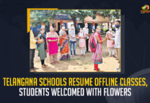 Telangana Schools Resume Offline Classes Students Welcomed With Flowers, Students Welcomed With Flowers, Telangana Schools Resume Offline Classes, Telangana All Govt and Private Schools are Reopening From Today For The Academic Year of 2022-23, State government has decided to open schools from Monday for the academic year 2022-23, Ruling out extension of summer break, Telangana All Govt Schools are Reopening From Today For The Academic Year of 2022-23, Telangana All Private Schools are Reopening From Today For The Academic Year of 2022-23, Academic Year of 2022-23, Telangana All Govt and Private Schools are Reopening From Today, Telangana All Govt Schools are Reopening From Today, Telangana All Private Schools are Reopening From Today, Govt Schools, Private Schools, Telangana All Schools to reopen from Monday, Schools under all the managements are set to reopen for the academic year 2022-23, Telangana Schools Reopen News, Telangana Schools Reopen Latest News, Telangana Schools Reopen Latest Updates, Telangana Schools Reopen Live Updates, TS Schools Resume Offline Classes, Offline Classes, Mango News,