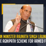 Union Minister Rajnath Singh Launches Unique Agnipath Scheme For Armed Forces, Minister Rajnath Singh Launches Unique Agnipath Scheme For Armed Forces, Rajnath Singh Launches Unique Agnipath Scheme For Armed Forces, Minister Rajnath Singh Inaugurates Unique Agnipath Scheme For Armed Forces, Rajnath Singh Starts Unique Agnipath Scheme For Armed Forces, Union Minister Inaugurated Unique Agnipath Scheme For Armed Forces, Unique Agnipath Scheme For Armed Forces, Agnipath Scheme For Armed Forces, Agnipath Scheme, Armed Forces, Union Minister Rajnath Singh, Minister Rajnath Singh, Rajnath Singh, Union Defence Minister of India, Agnipath Scheme News, Agnipath Scheme Latest News, Agnipath Scheme Latest Updates, Agnipath Scheme Live Updates, Mango News,
