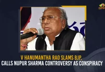 V Hanumantha Rao Slams BJP Calls Nupur Sharma Controversy As Conspiracy, V Hanumantha Rao Slams BJP, V Hanumantha Rao Calls Nupur Sharma Controversy As Conspiracy, Nupur Sharma Controversy As Conspiracy, Nupur Sharma controversy, BJP leaders like Nupur Sharma and Navin Jindal should be arrested immediately, V Hanumantha Rao slammed the BJP Government, V Hanumantha Rao, BJP Government, Nupur Sharma former Spokesperson of the Bharatiya Janata Party, Nupur Sharma controversy News, Nupur Sharma controversy Latest News, Nupur Sharma controversy Latest Updates, Nupur Sharma controversy Live Updates, Nupur Sharma, Mango News,