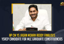 AP CM YS Jagan Mohan Reddy Finalises YSRCP Candidate For MLC Graduate Constituencies, AP YSRCP Finalised Three Candidates To Contest in Graduate Elections of MLC, YSRCP Finalised Three Candidates To Contest in Graduate Elections of MLC, Three Candidates To Contest in Graduate Elections of MLC, Graduate Elections of MLC Contest, Graduate Elections of MLC, MLC Contest, Graduate Elections, Graduate MLC Elections in AP, AP Graduate MLC Elections, AP YSRCP Three Candidates, AP Graduate MLC Elections News, AP Graduate MLC Elections Latest News, AP Graduate MLC Elections Latest Updates, AP Graduate MLC Elections Live Updates, Mango News,