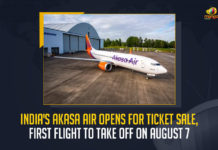 India's Akasa Air Opens For Ticket Sale First Flight To Take Off On August 7, kasa Air First Flight To Take Off On August 7, Akasa Air Opens For Ticket Sale, India's Akasa Air, New Indian airline, Aviation regulator Directorate General of Civil Aviation granted Akasa Air its air operator certificate on July 7, Aviation regulator DGCA granted Akasa Air its AOC on July 7, Directorate General of Civil Aviation, air operator certificate, Akasa Air opens ticket sales, Rakesh Jhunjhunwala Akasa Air First Flight Set To Fly From August 7, Akasa Air News, Akasa Air Latest News, Akasa Air Latest Updates, Akasa Air Live Updates, Mango News,