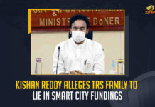 Union minister of tourism and culture Kishan Reddy Alleges TRS Family To Lie In Smart City Fundings, Union minister Kishan Reddy Alleges TRS Family To Lie In Smart City Fundings, Kishan Reddy Alleges TRS Family To Lie In Smart City Fundings, TRS Family To Lie In Smart City Fundings, Smart City Fundings, Smart Cities Mission in Telangana, Telangana Smart Cities Mission, Smart Cities Mission, Union minister of tourism and culture Kishan Reddy, minister of tourism and culture Kishan Reddy, tourism and culture minister, Union minister Kishan Reddy, minister Kishan Reddy, Kishan Reddy, Telangana Smart Cities Mission News, Telangana Smart Cities Mission Latest News, Telangana Smart Cities Mission Latest Updates, Telangana Smart Cities Mission Live Updates, Mango News,